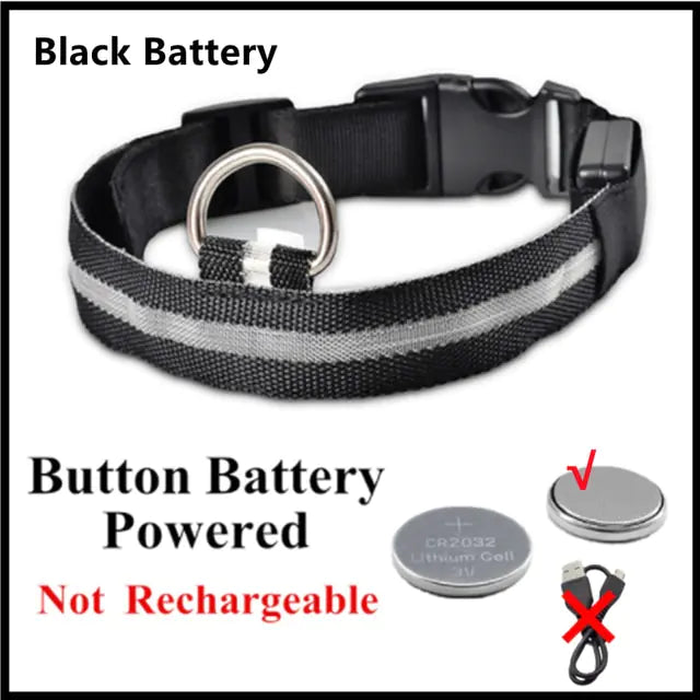 {{ product title }} Black Button Battery Extra Large Neck 42-56 CM